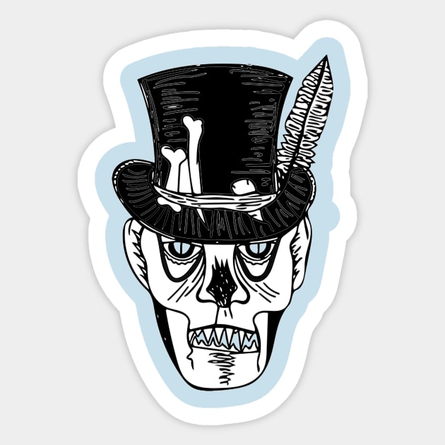 Baron Samedi Sticker by loveandnate